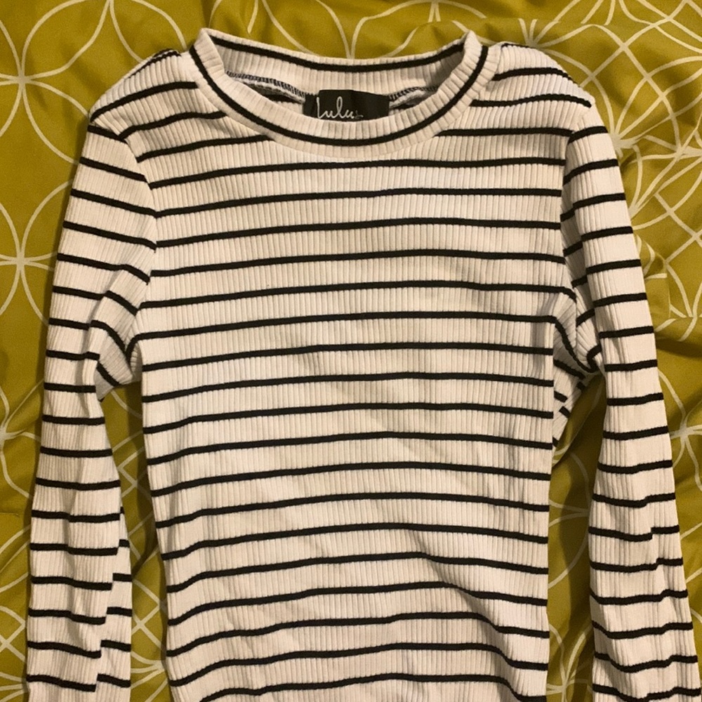 Striped tight fit top